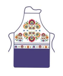 MAKRO - Zstera FOLK modr 50x76cm, textil