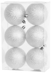 Gule MagicHome Vianoce, 6 ks, biela, na vianon stromek, 8 cm