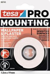 Pska tesa Mounting PRO, montna, na tapety a omietky, lepiaca, 19 mm, L-1,5 m