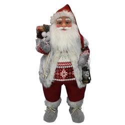 Dekorcia MagicHome Vianoce, Santa s vestou, 80 cm