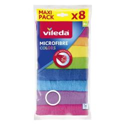 Handrika Vileda Microfibre Colors, mikrovlkna, bal. 8 ks