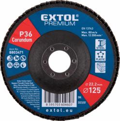 Kot lamelov ikm korundov, P36, 125mm, diera 22,2mm, EXTOL PREMIUM